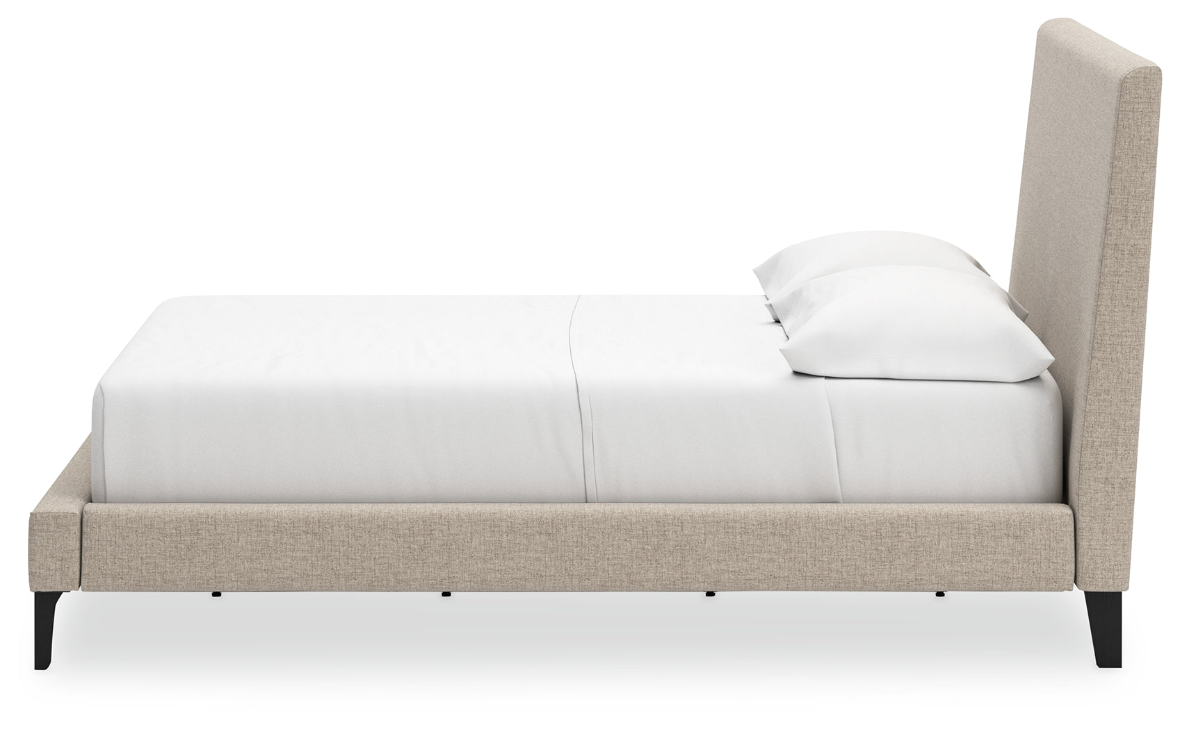 Cielden Gray Full Upholstered Bed with Roll Slats