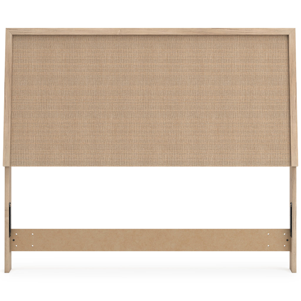Cielden Two-Tone Queen Panel Bed with Mirrored Dresser and Nightstand