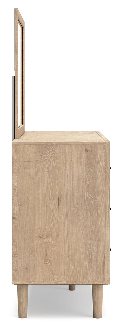 Cielden Two-tone Full Panel Bed & Dresser & Mirror