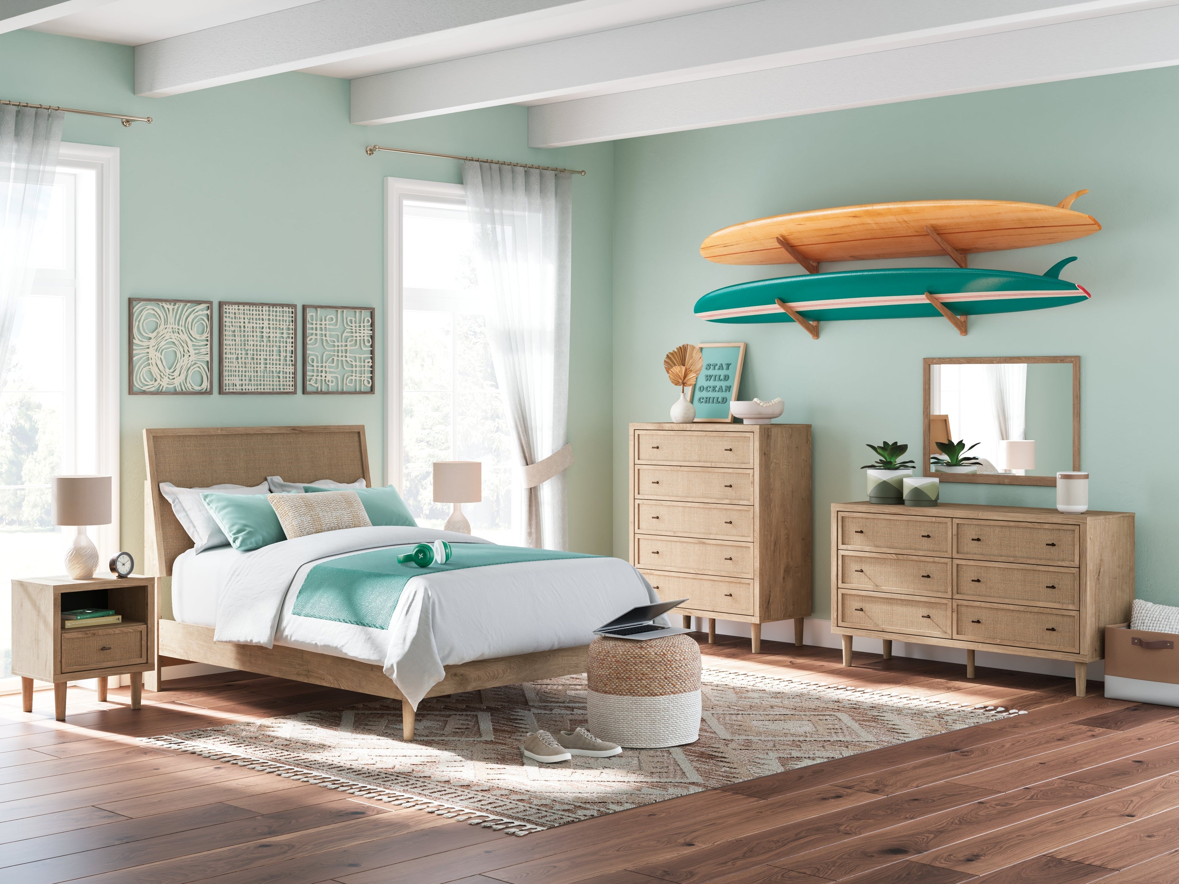 Cielden Two-tone Full Panel Youth Bed