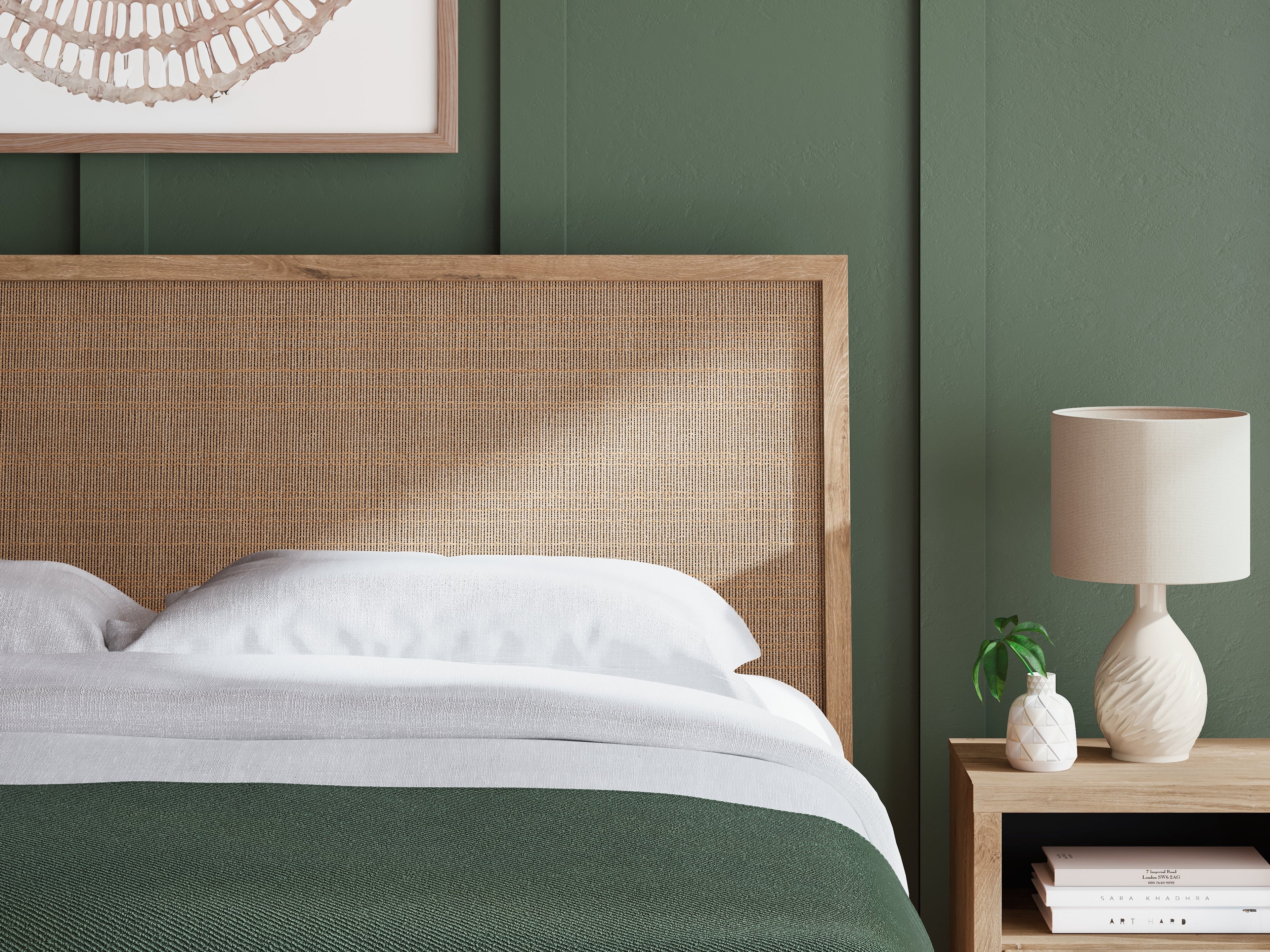 Cielden Two-tone King Panel Bed