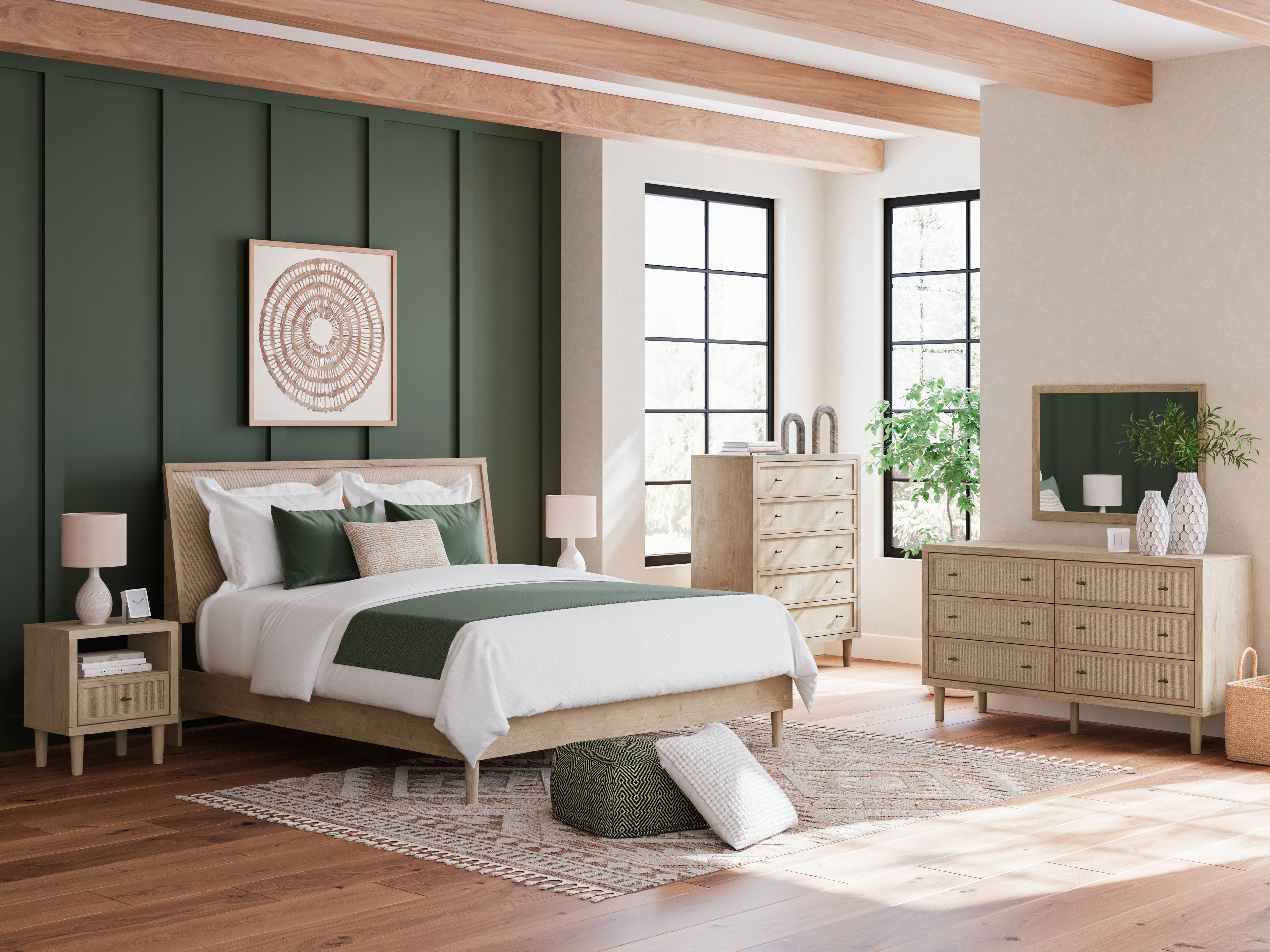 Cielden Two-tone King Panel Bed