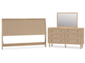 Cielden Two-tone King Panel Headboard & Dresser & Mirror