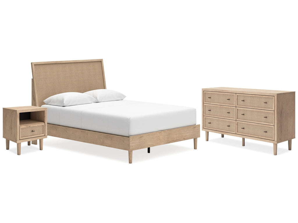 Cielden Two-tone Queen Panel Bed & Dresser & Nightstand