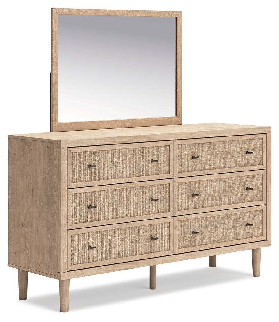 Cielden Two-tone Queen Panel Headboard & Dresser & Mirror