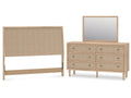 Cielden Two-tone Queen Panel Headboard & Dresser & Mirror