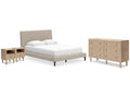 Cielden Queen Upholstered Bedroom Set, Two-Tone
