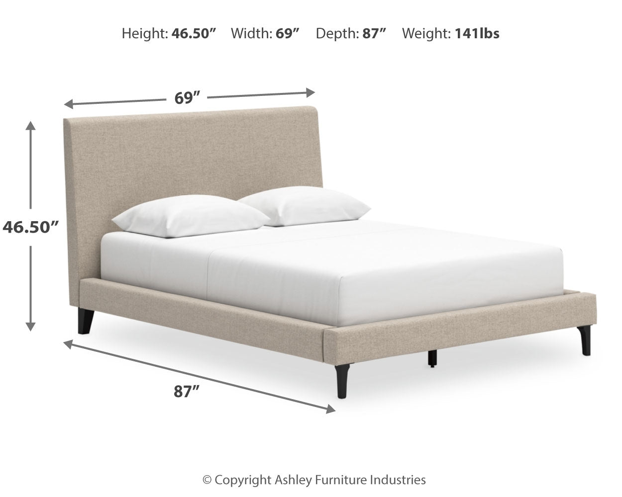 Cielden Queen Upholstered Bedroom Set, Two-Tone