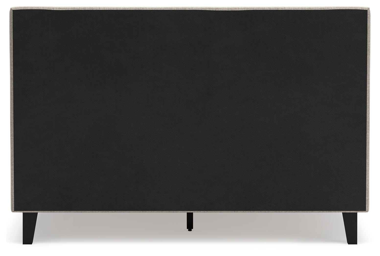 Cielden Two-tone/Soft Gray Queen Upholstered Bed, Dresser and Mirror