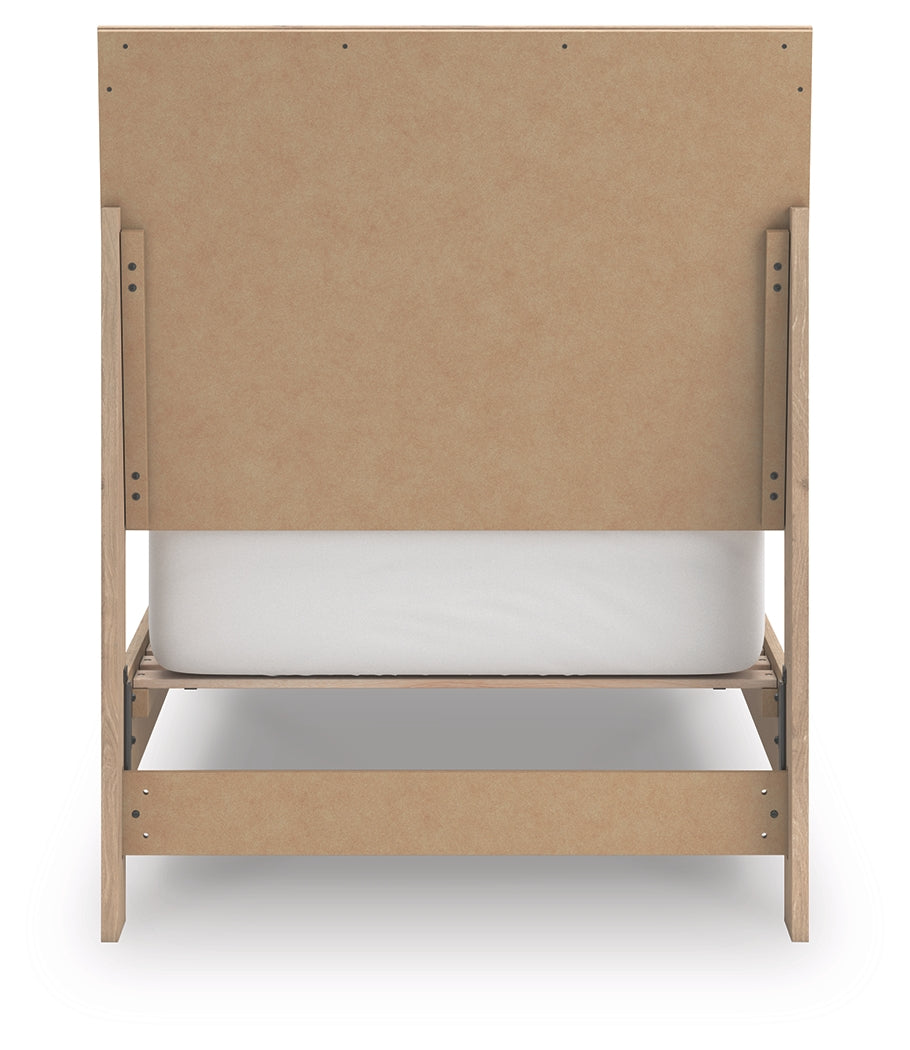 Cielden Two-tone Twin Panel Bed, Dresser and Mirror