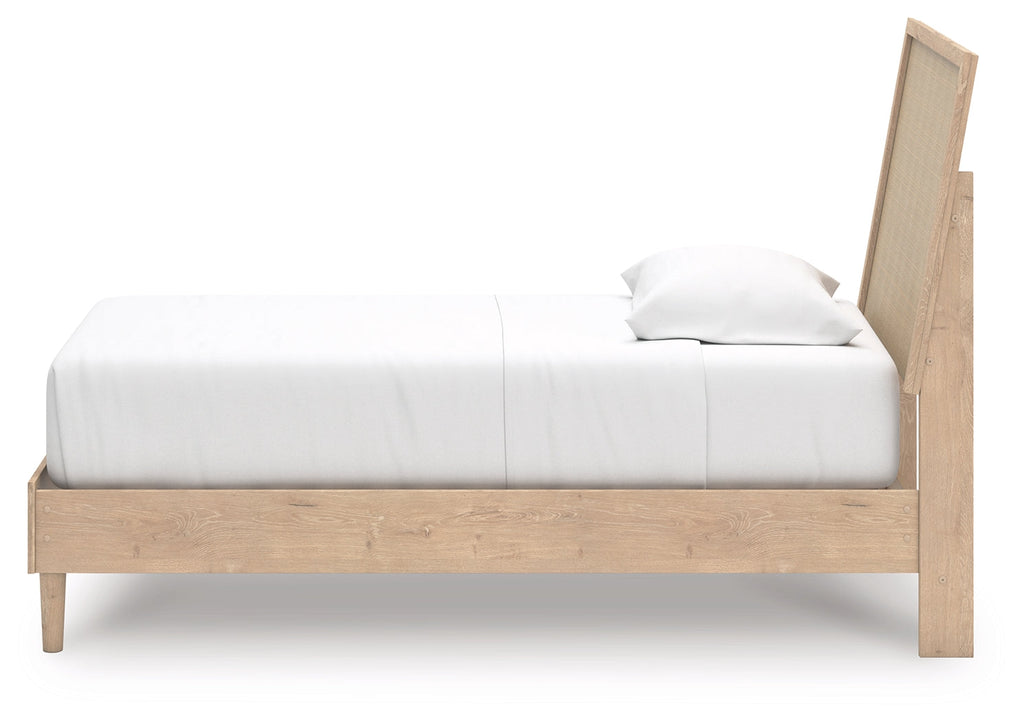 Cielden Two-tone Twin Panel Bed, Dresser and Mirror
