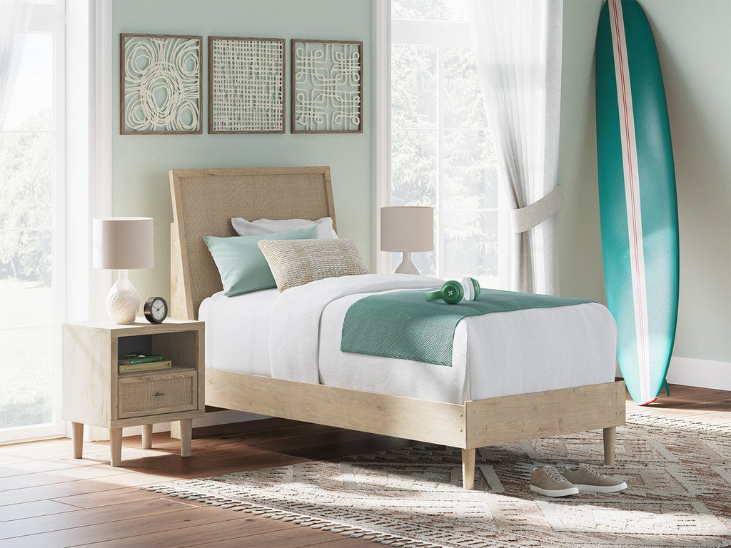 Cielden Two-tone Twin Panel Bed