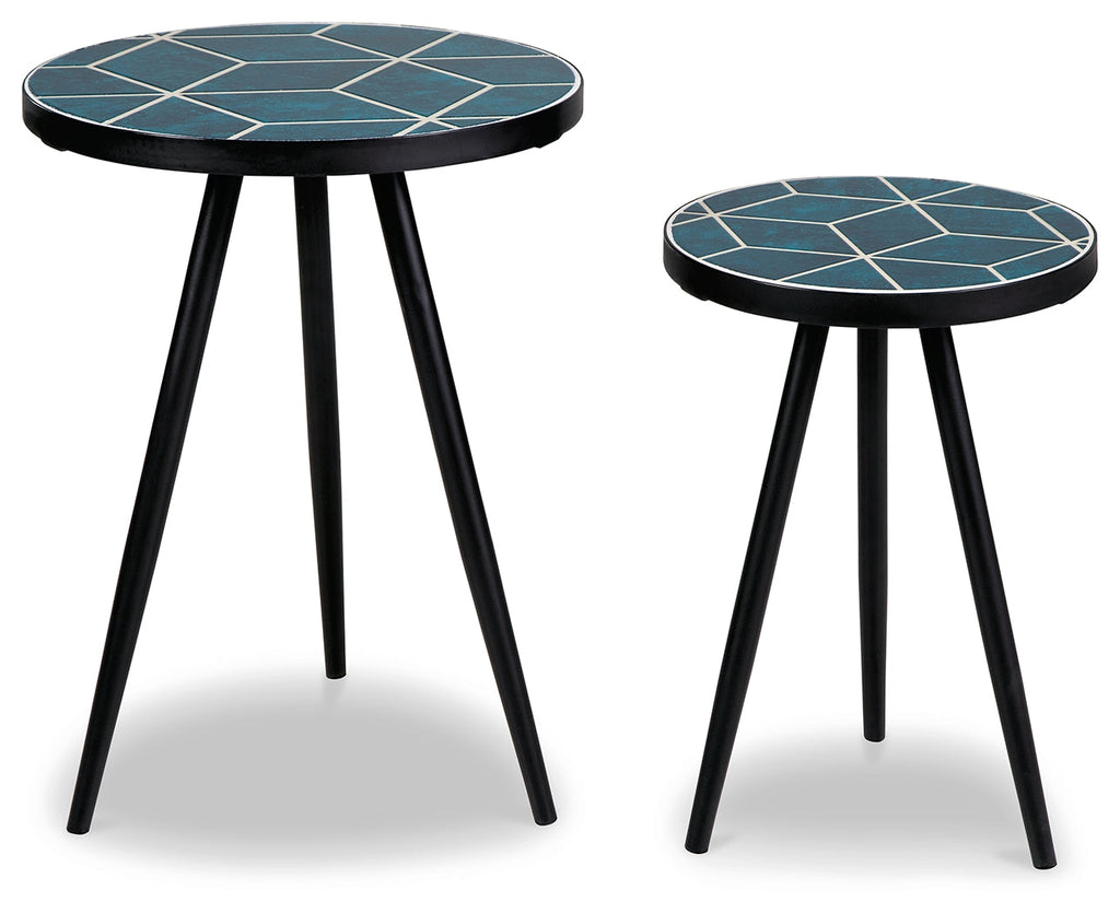Clairbelle Teal Accent Table (Set of 2)