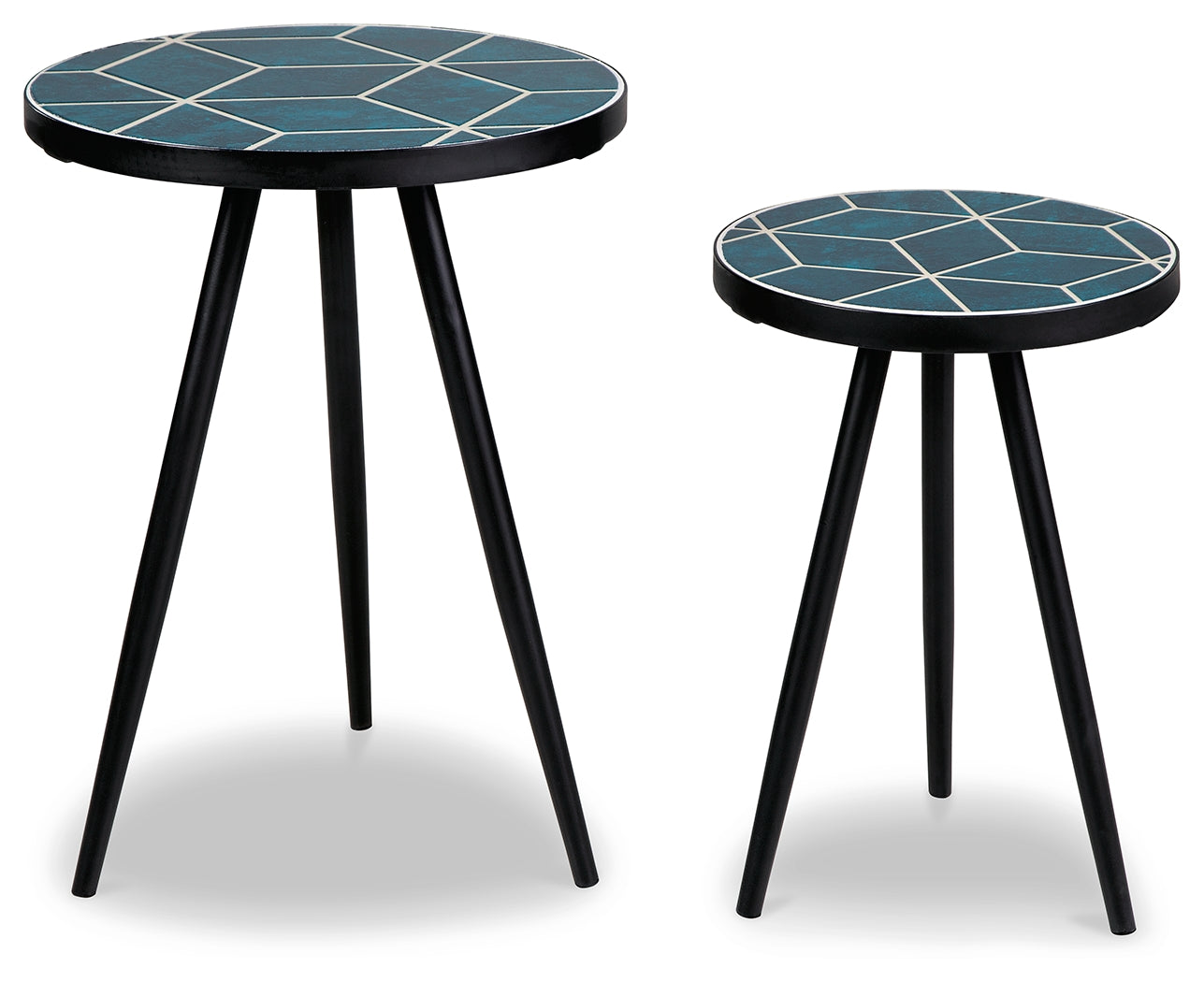 Clairbelle Teal Accent Table (Set of 2)