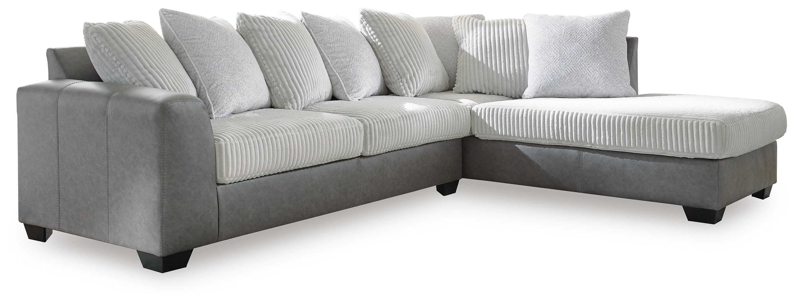 Clairette Court Alloy 2-Piece Sectional with RAF Chaise