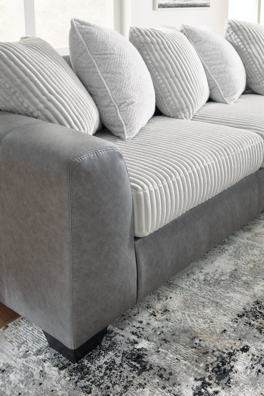 Clairette Court Alloy 2-Piece Sectional with RAF Chaise