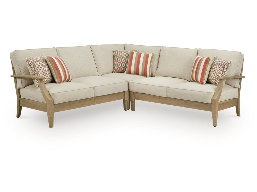 Clare View Beige 3-Piece Outdoor Sectional