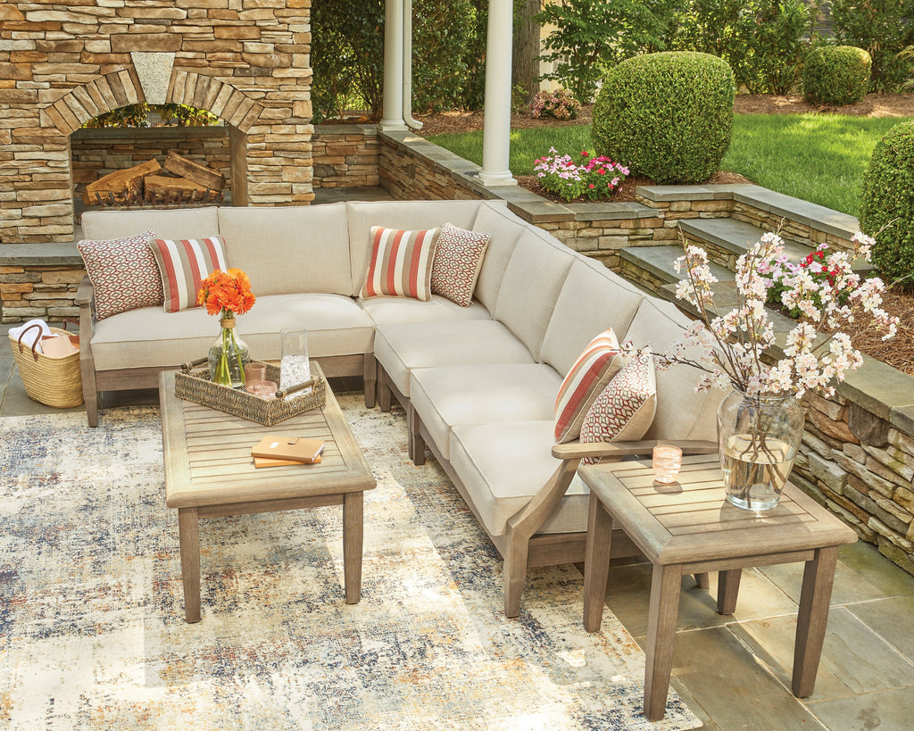 Clare View Beige 4-Piece Outdoor Sectional