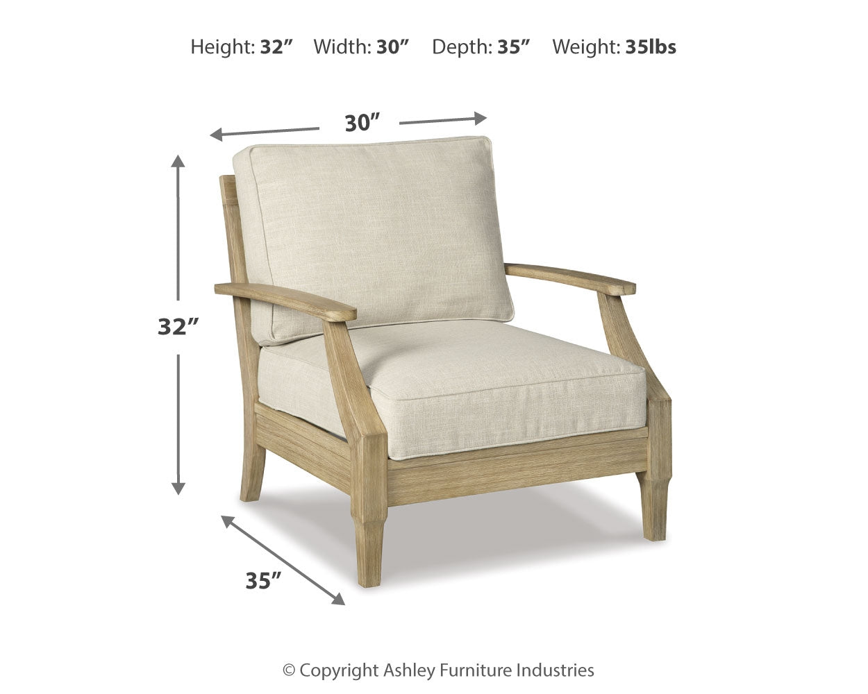 Clare View Beige Outdoor Loveseat and 4 Lounge Chairs