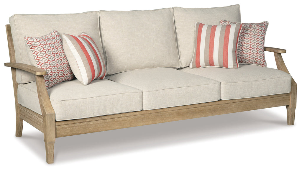 Clare View Beige Outdoor Sofa, Loveseat and Lounge Chair