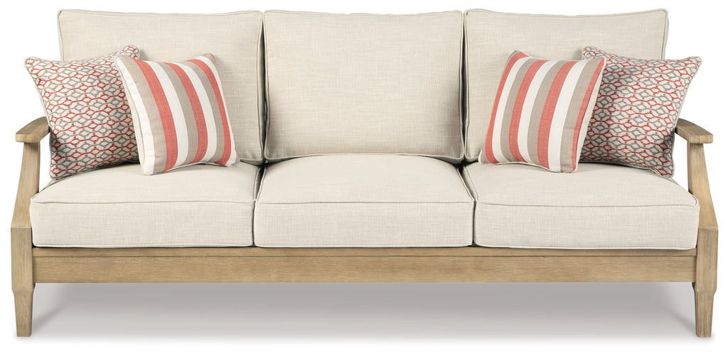 Clare View Beige Outdoor Sofa, Loveseat and Lounge Chair