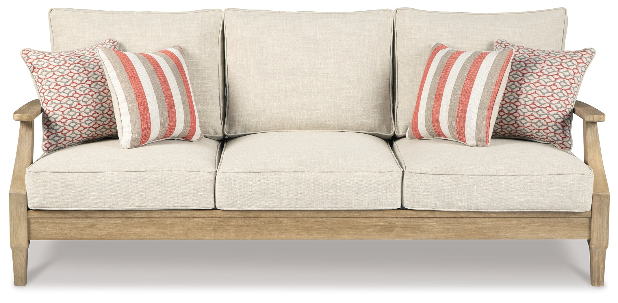 Clare View Beige Outdoor Sofa, Loveseat and Lounge Chair