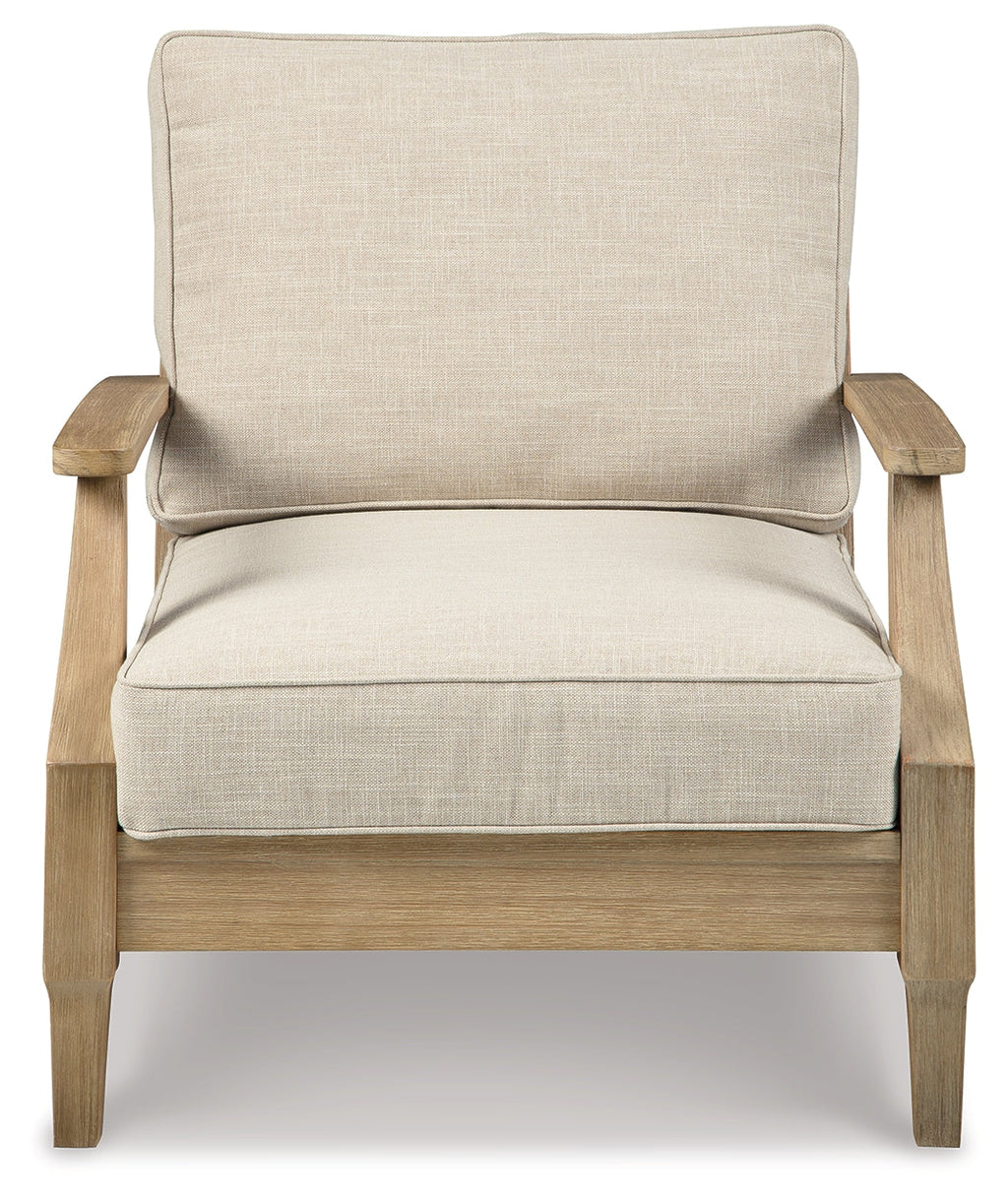 Clare View Beige Outdoor Sofa, Loveseat and Lounge Chair