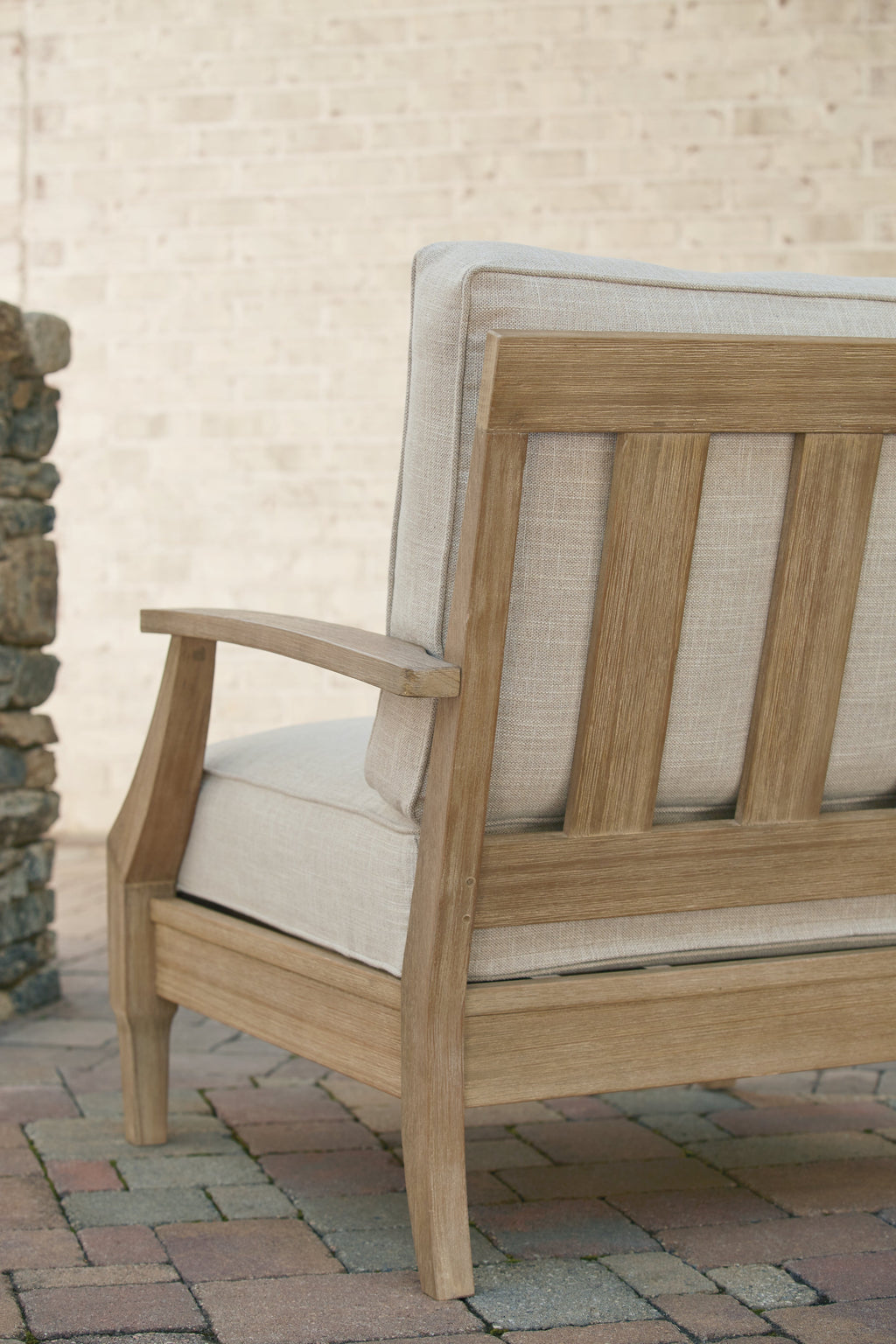 Clare View Beige Outdoor Sofa, Loveseat and Lounge Chair