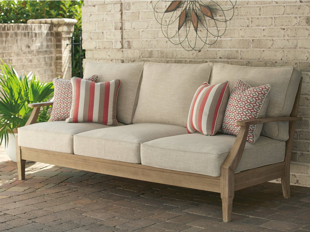 Clare View Beige Outdoor Sofa w/ Cushion