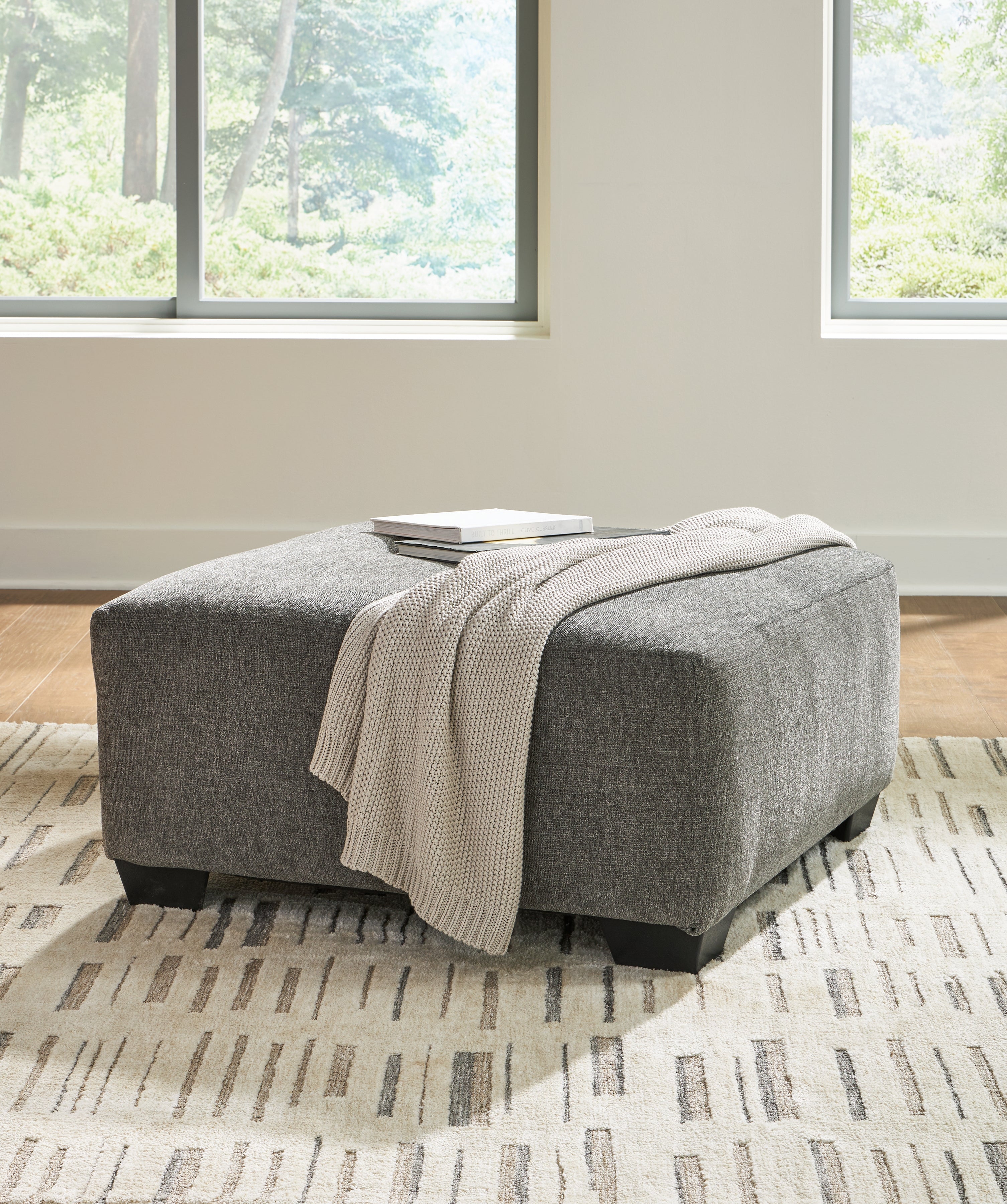 Clarington Greystone 3-Piece Sectional and Oversized Ottoman