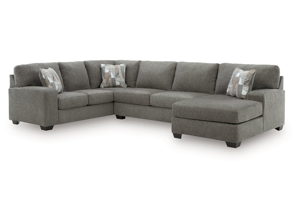 Clarington Greystone 3-Piece Sectional with Right Chaise