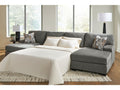 Clarington Greystone 3-Piece Sleeper Sectional with Double Chaise