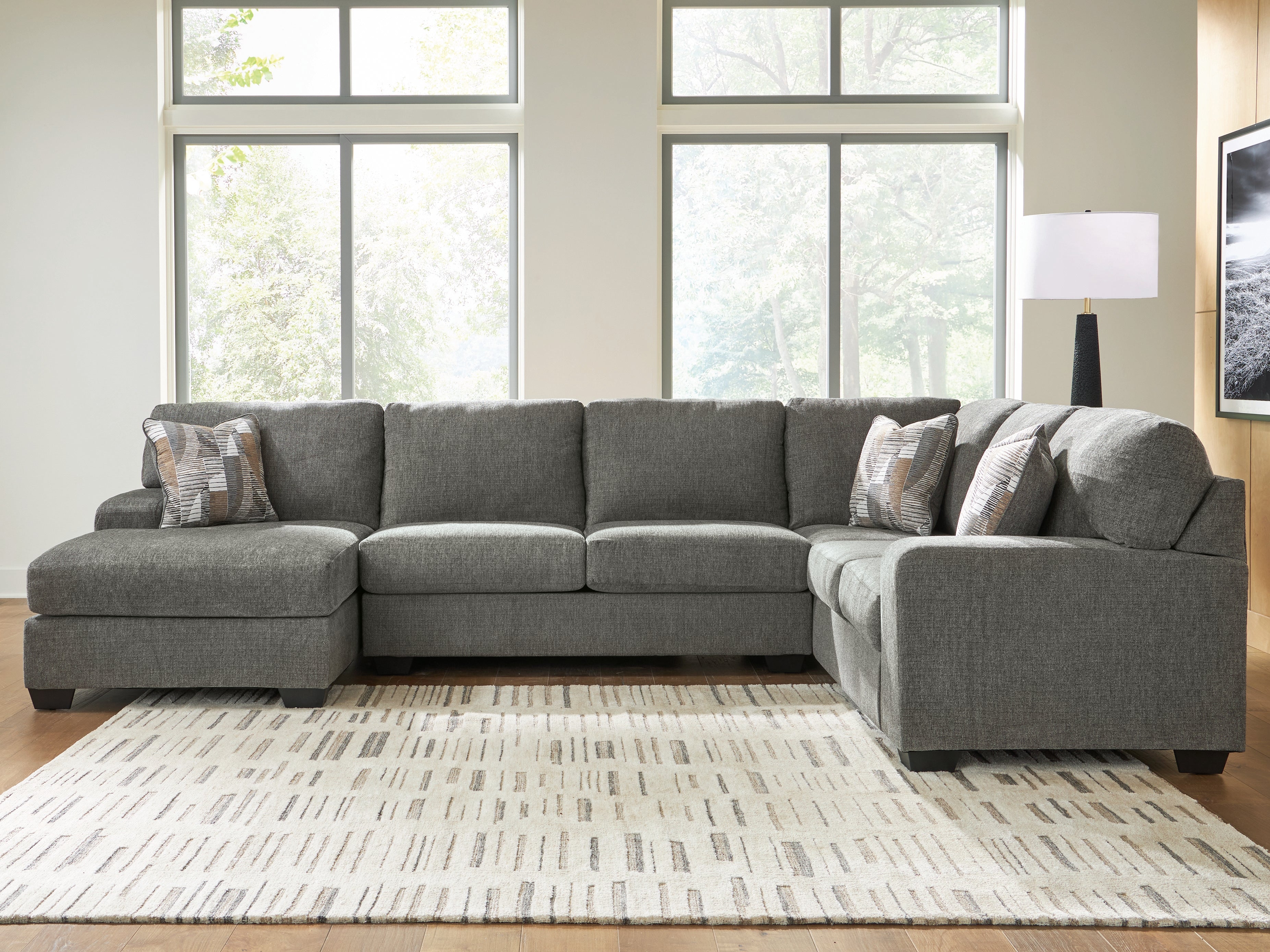 Clarington Greystone 3-Piece Sleeper Sectional with Left Chaise