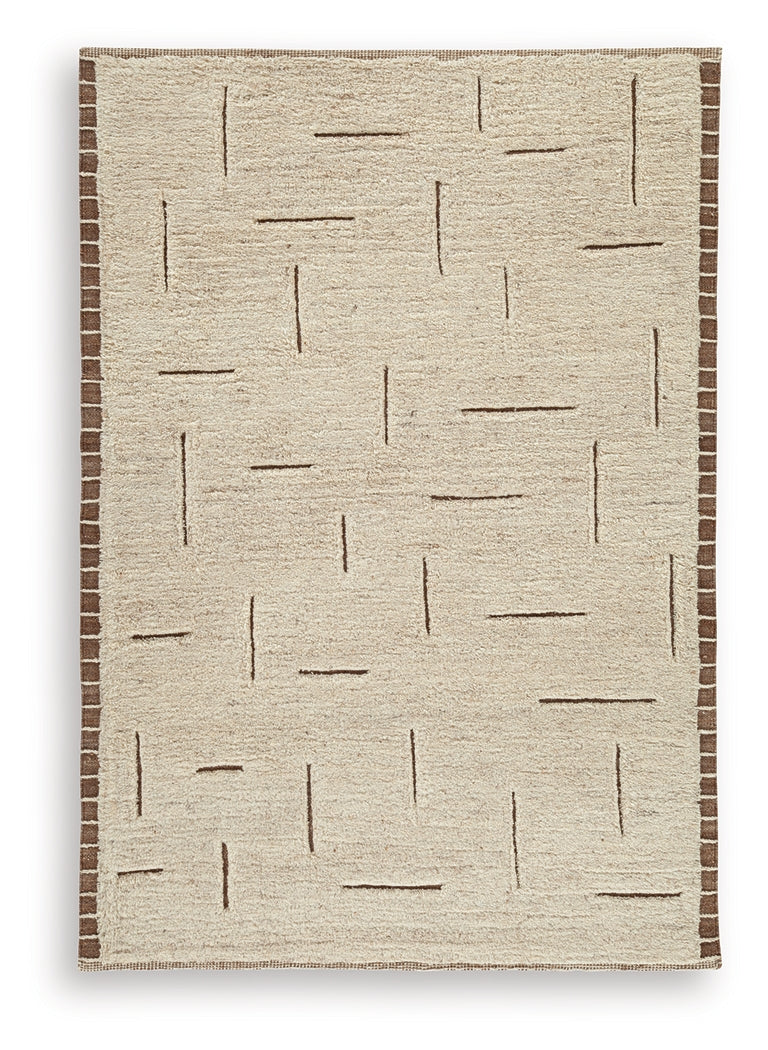 Clayman Beige/Brown Medium Rug
