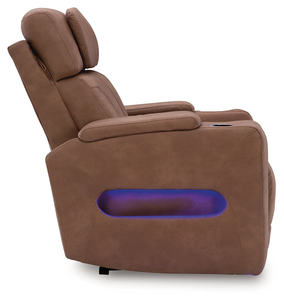 Clean-Slate Caramel Power Recliner
