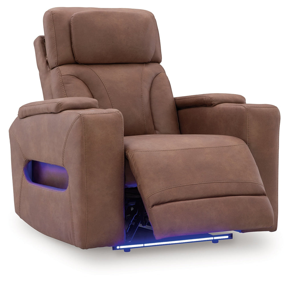 Clean-Slate Caramel Power Recliner