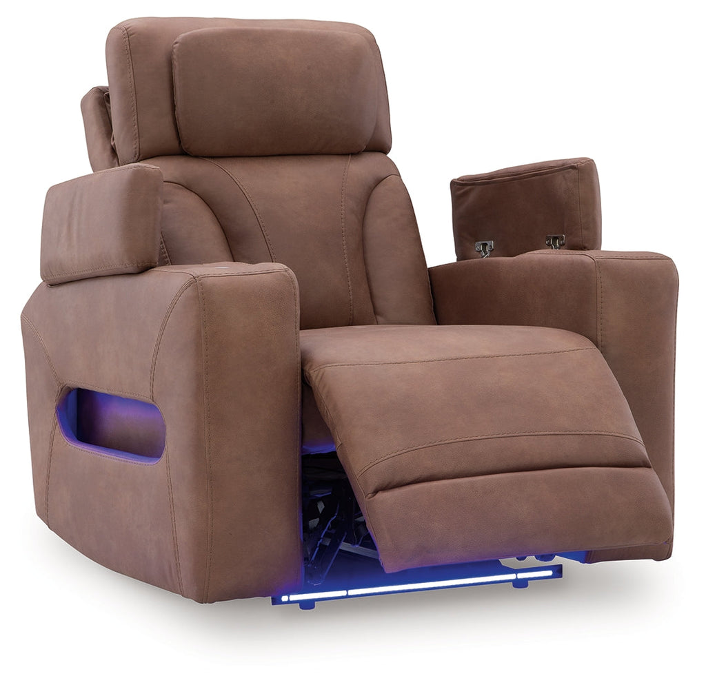 Clean-Slate Caramel Power Recliner