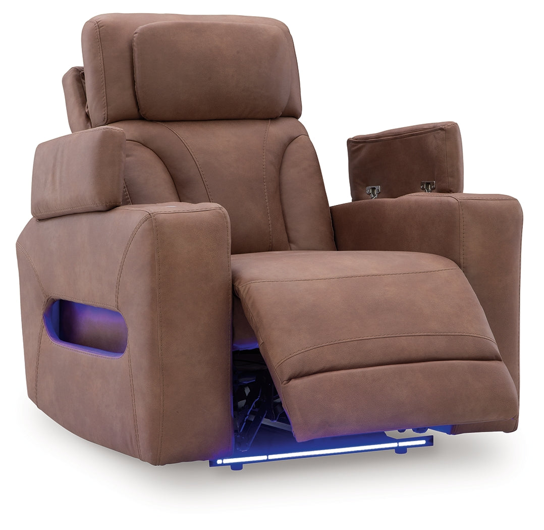 Clean-Slate Caramel Power Recliner