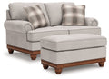 Clearbrooke Sandstone Loveseat and Ottoman