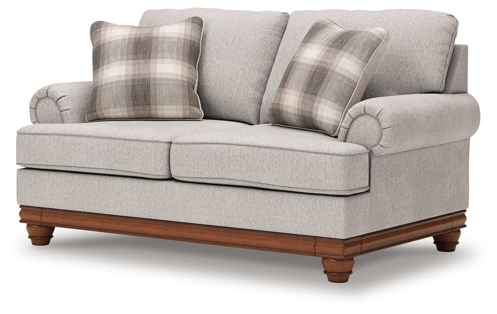 Clearbrooke Sandstone Loveseat and Ottoman