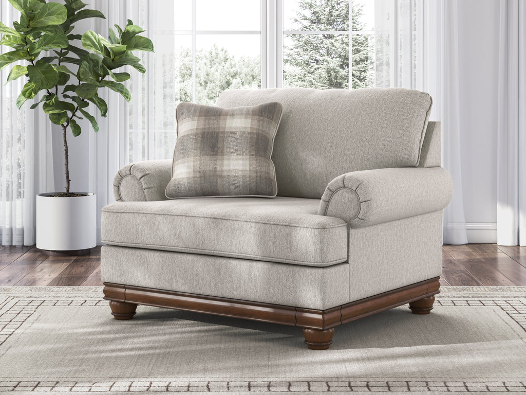 Clearbrooke Sandstone Oversized Chair and Ottoman