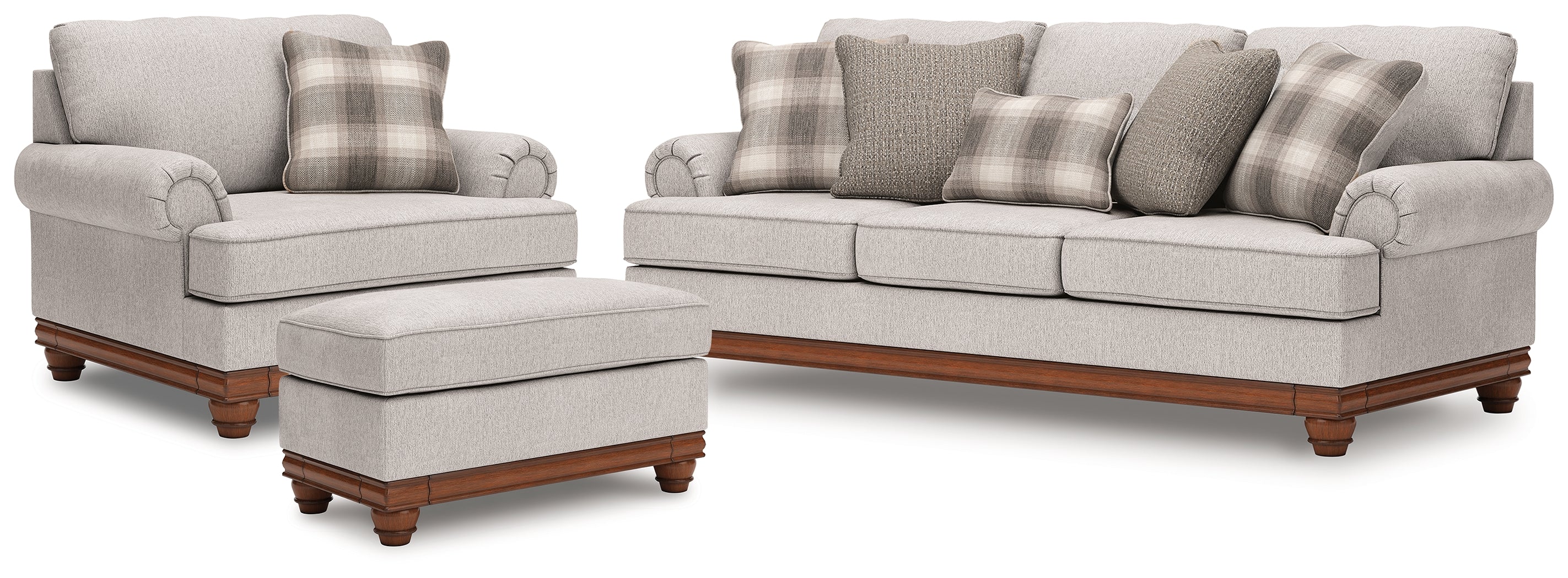 Clearbrooke Sandstone Sofa, Oversized Chair and Ottoman