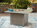Cliff Trails Beige Fire Pit Table