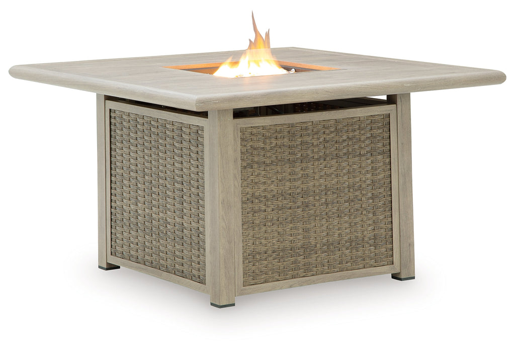 Cliff Trails Beige Fire Pit Table