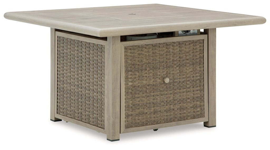 Cliff Trails Beige Fire Pit Table
