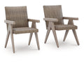 Cliff Trails Beige Outdoor Arm Chair (Set of 2)