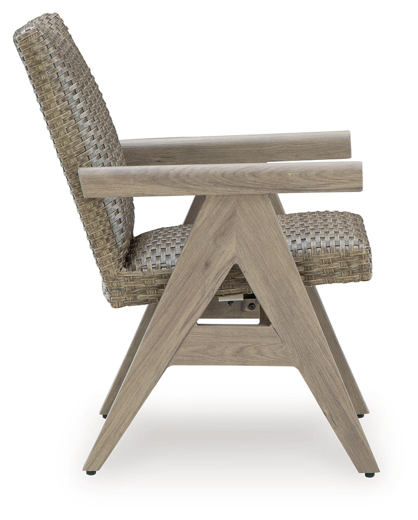 Cliff Trails Beige Outdoor Rocking Arm Chair (Set of 2)