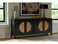 Cliffiings Black/Natural Accent Cabinet