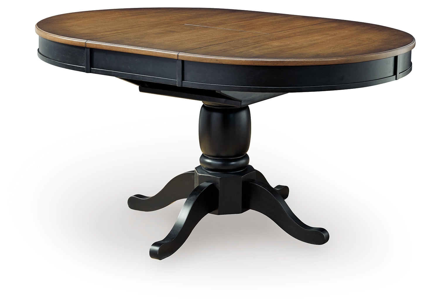 Clorazi Black/Brown Dining Butterfly Extension Table