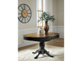 Clorazi Black/Brown Dining Butterfly Extension Table